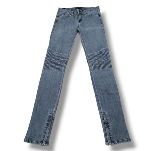 Vince Denim - VINCE Jeans Size 25 W27" x L32" Vince 5 Pocket Moto Jeans Skinny Jeans Ankle Zip